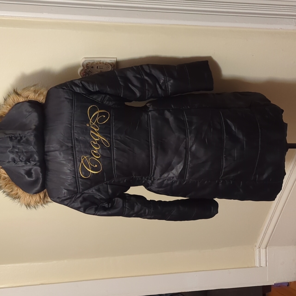 Vintage Coogi Puffer Jacket with Removable Faux Fur lined hood Size Medium - Picture 10 of 14
